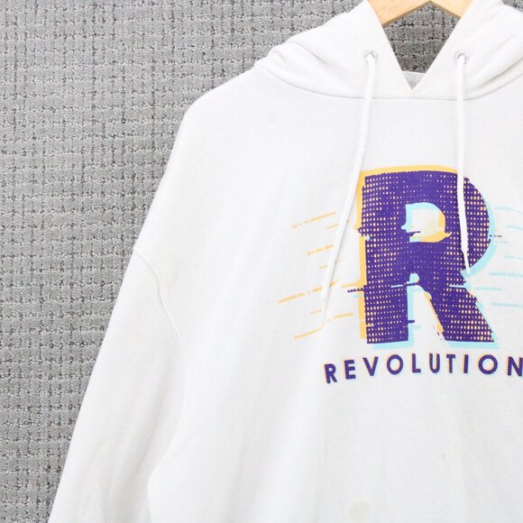 Champions Hoodie Sweatshirt Mens XL White Pullover Drawstring Revolution Graphic - Picture 3 of 11